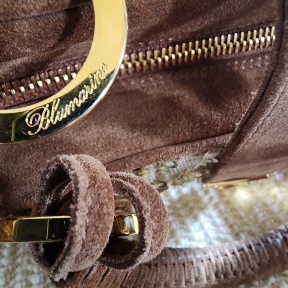 Blumarine Women Handbag Camel Color Leather - Picture 3 of 9